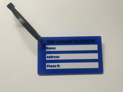 Personalized 3D Printed Luggage Tag