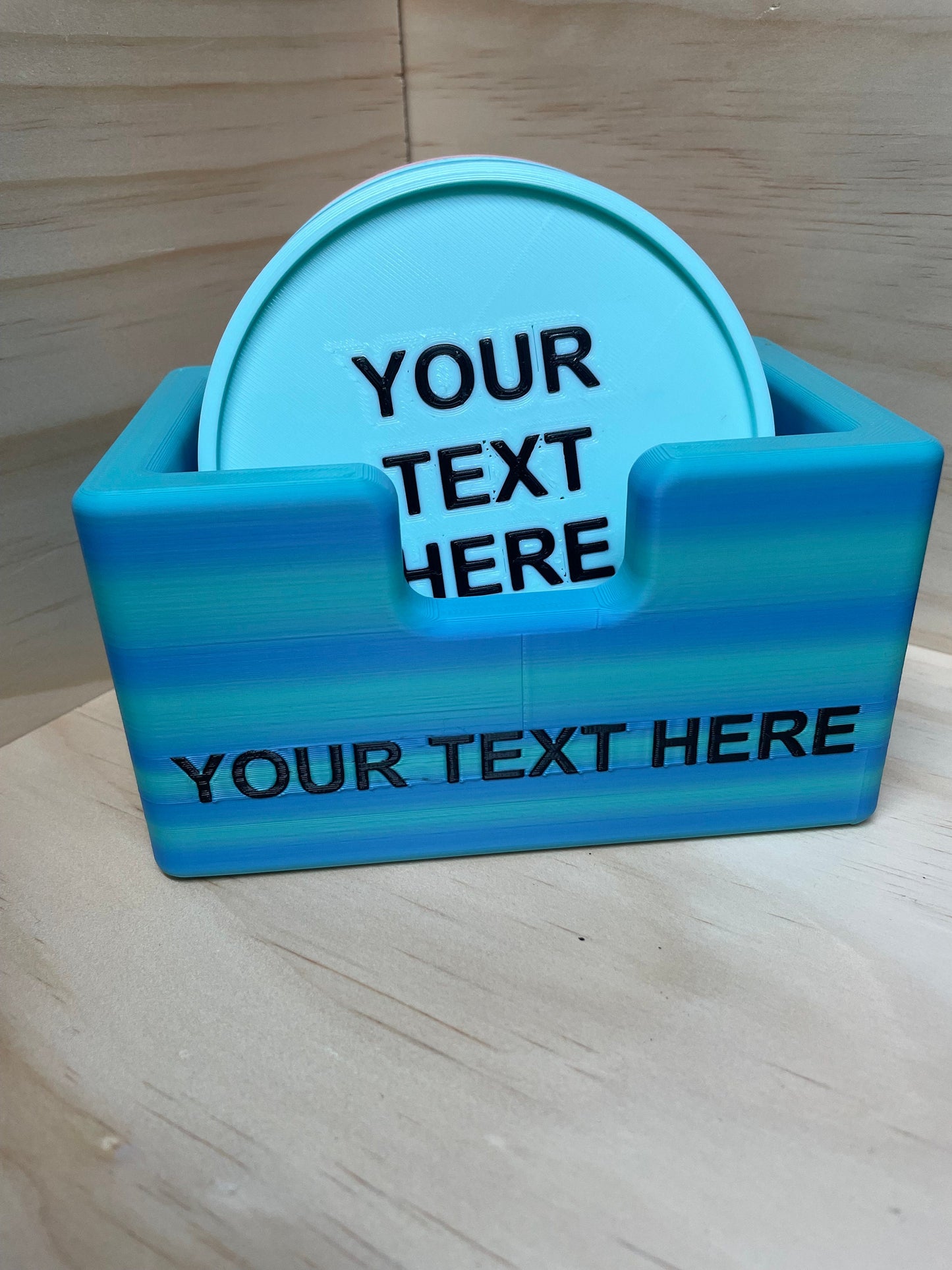 Personalized 3D Printed Coasters and Holder