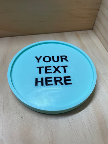 Personalized 3D Printed Coasters and Holder